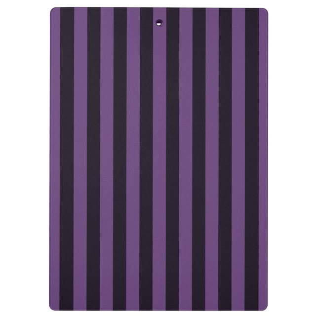 Purple Mauve Grape Stripes Decor Clipboard (Back)
