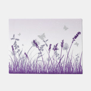 Purple Meadow and Butterfly Doormat