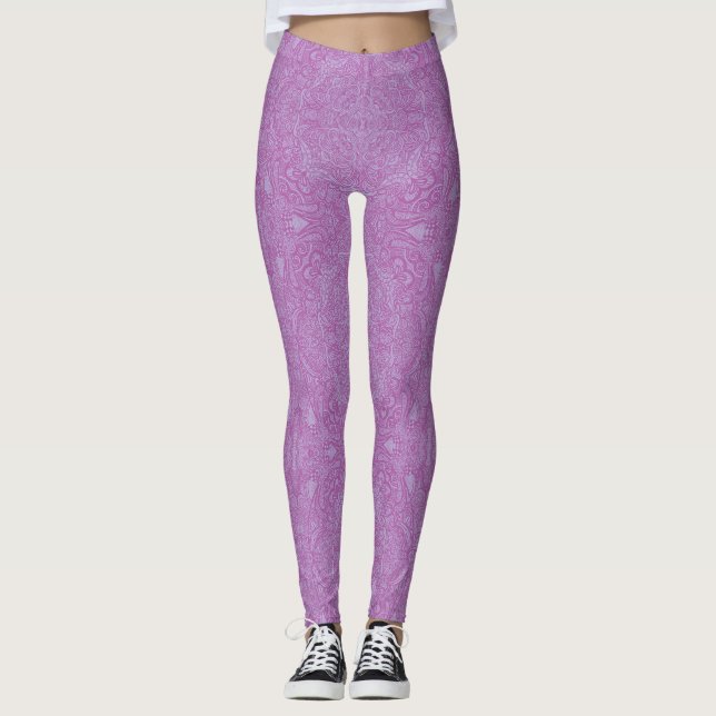 Purple Medallion Leggings (Devant)
