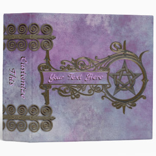 Purple Medeival Iron Hinge & Pentacle Binder