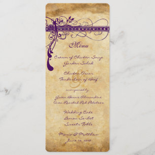 Purple Medieval Renaissance Elegant Menu