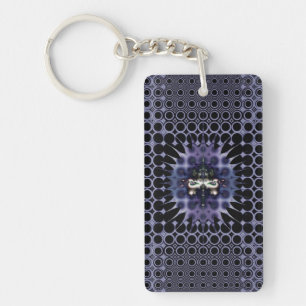 Purple Meditation Keychain