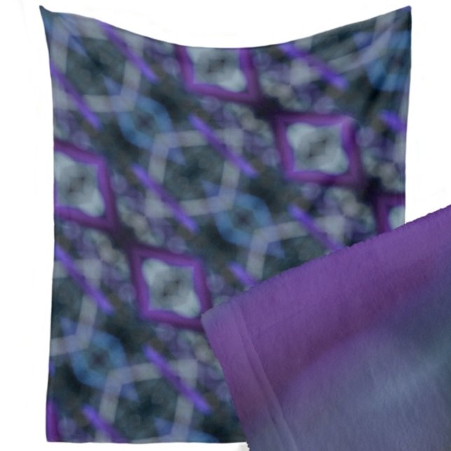 Purple Medley Boho Chic Fleece Blanket (Creator Uploaded)
