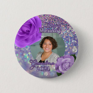 Purple Memorial button for Grandma