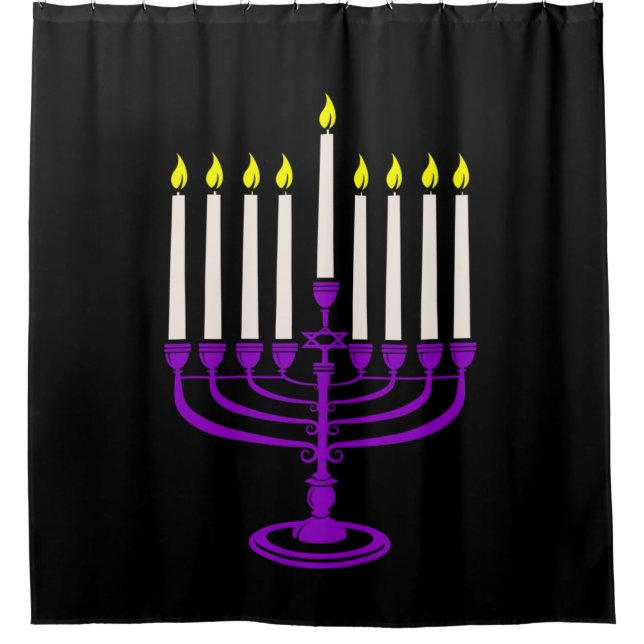 purple menorah hanukkah (Front)