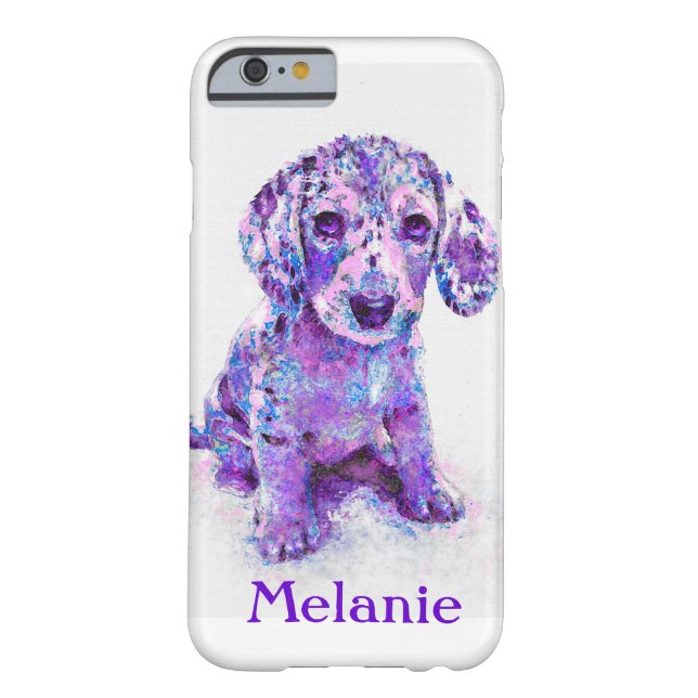 purple merle dachshund iphone 6 case (Back)