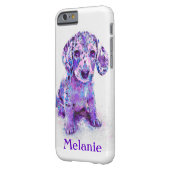 purple merle dachshund iphone 6 case (Back Left)
