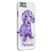 purple merle dachshund iphone 6 case (Back/Right)