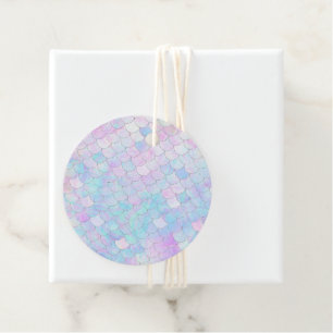 Purple Mermaid Iridescent Holographic  Favour Tags