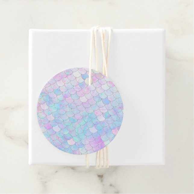 Purple Mermaid Iridescent Holographic  Favour Tags (In Situ)
