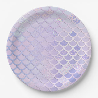 Purple Mermaid Scales Party  Paper Plate