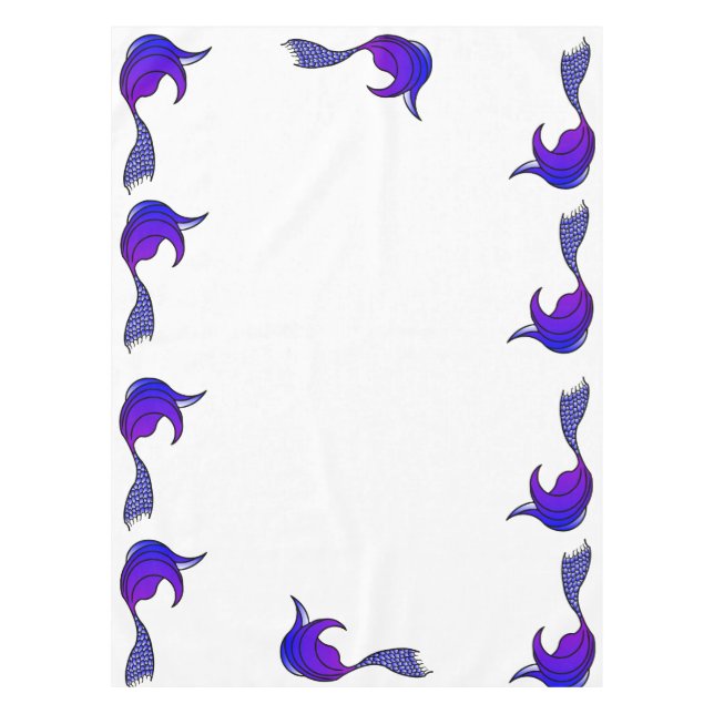 Purple Mermaid Tail Tablecloth (Front)