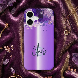 Purple Metallic Artistic Luxury Chic Modern Glam