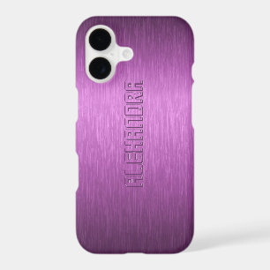 Purple Metallic Brushed Aluminum Look Monogram