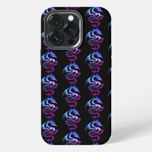 Purple Metallic Dragon Pattern iPhone 13 Pro Case