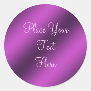 Purple Metallic Faux Foil Customizable Sticker