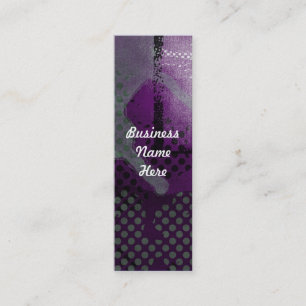 Purple Metallic Grunge Bookmark Business Cards