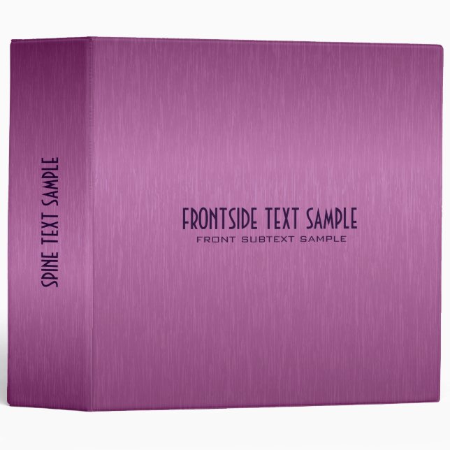Purple Metallic Texture Print Binder (Front/Spine)