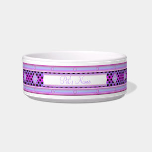 Purple Metallic with black squares Bowl