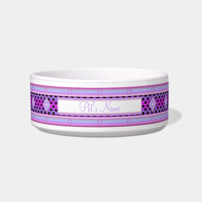 Purple Metallic with black squares Bowl (Front)