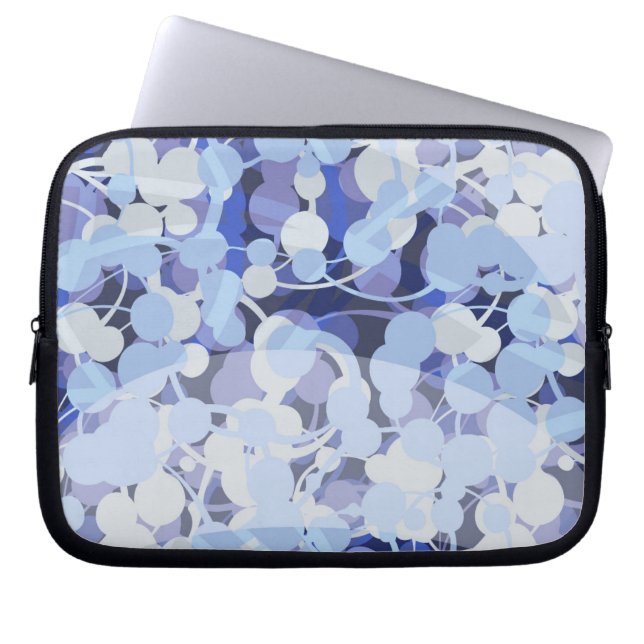 Purple Microbe Pattern Laptop Sleeve (Front)
