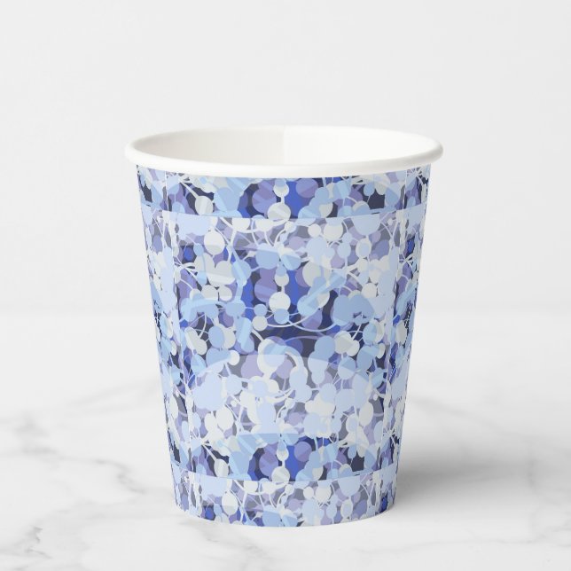 Purple Microbe Pattern Paper Cups (Left)