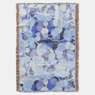Purple Microbe Pattern Throw Blanket