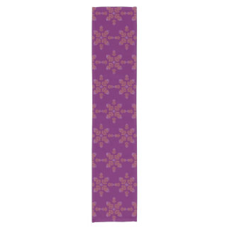 Purple Minimal South Indian Kolam Design Short Table Runner