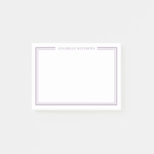 Purple Minimalist Monogram Post-it Notes