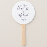 Purple Minimalist Wedding Program Hand Fan<br><div class="desc">This stylish wedding program can be personalized with your special wedding day information featuring chic modern typography. You can customize the color to match your wedding theme. Designed by Thisisnotme©</div>