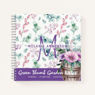Purple Mint Floral Gardeners Journal Gardenning