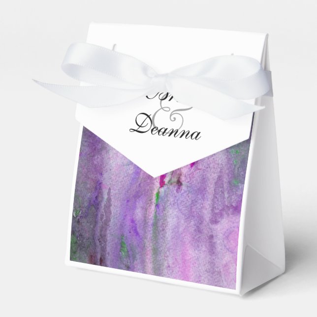 Purple Mist Favour Favor Box (Front Side)