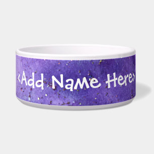 Purple Mist Pet Bowl with Custom Personal Name 2