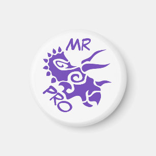 Purple Mister Pro Triceratops Skilled Ancient Magnet