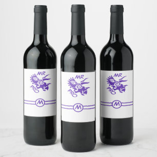 Purple Mister Pro Triceratops Skilled Ancient Wine Label