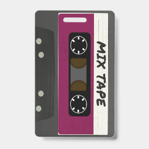 Purple Mix Tape - 80s And 90s Retro Inspired Gift Badge