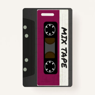 Purple Mix Tape - 80s And 90s Retro Inspired Gift Badge