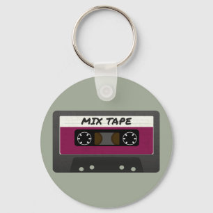 Purple Mix Tape - 80s And 90s Retro Inspired Gift Keychain