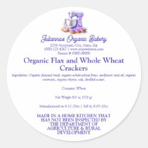 Purple Mixer Bread Bakery Food Product Label
