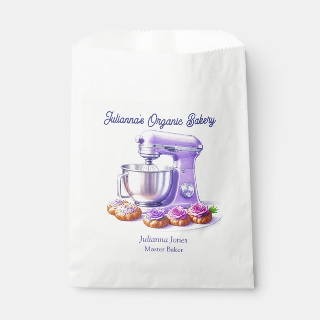 Purple Mixer Bread Bakery Pastry Chef  Favour Bag (Front)