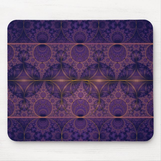 Purple Mobius Dragon Fractal Art Mouse Pad (Front)