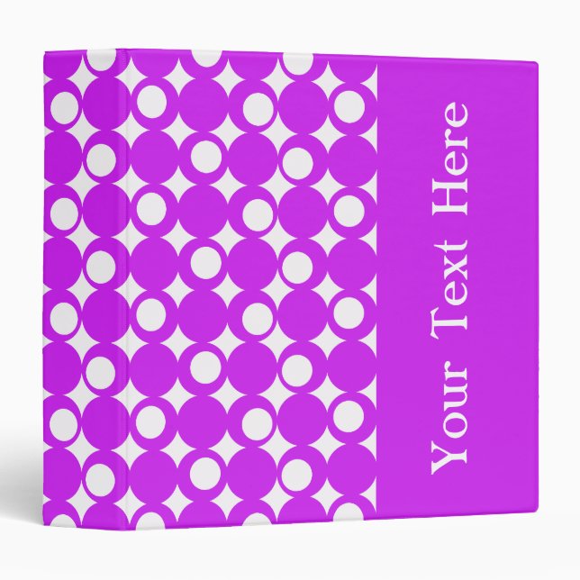 Purple Mod Ball Design with custom text Binder (Front/Spine)