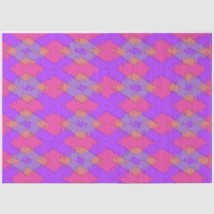 Purple Modern Ikat Pattern Tissue Paper