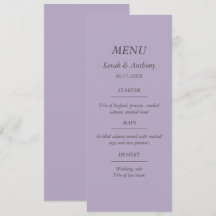 Purple Modern Minimalist Simple Wedding Food