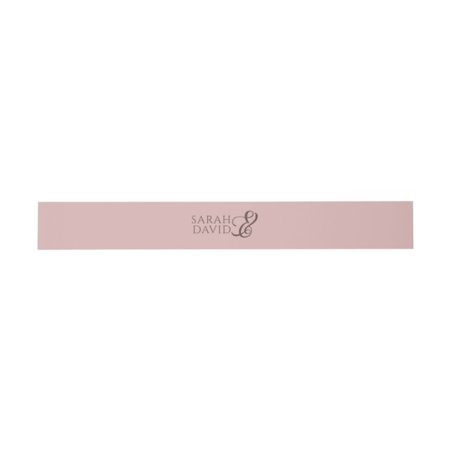 Purple Modern Minimalist Wedding  Invitation Belly Band (Flat)