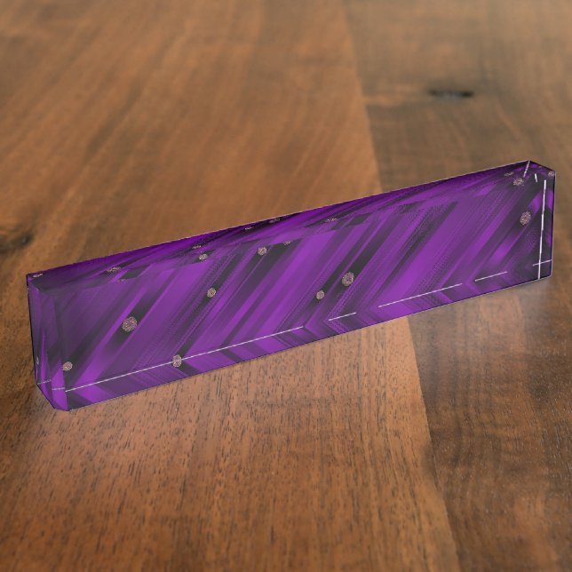 purple,modern pattern nameplate (Side)