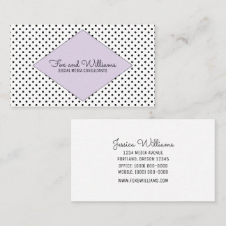 Purple Modern Polka Dots Business Card