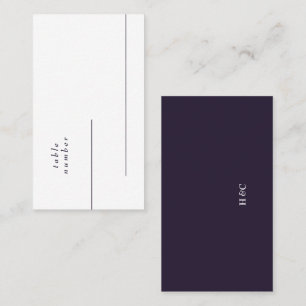 Purple Modern Simple Clean Plain Place Card