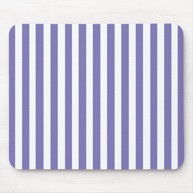 Purple Modern Stripe Mouse Pad (Front)