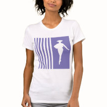 Purple Modern Stripes with Fashion Silhouette